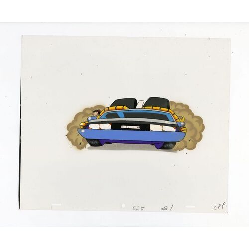 513. Hand-Painted DeLorean Time Machine Animation Cel ### BACK TO THE FUTURE (1991-1992)