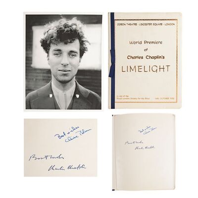 573. Charlie Chaplin and Claire Bloom Autographed Leather-Bound World Premiere Program ### LIMELIGHT (1952)