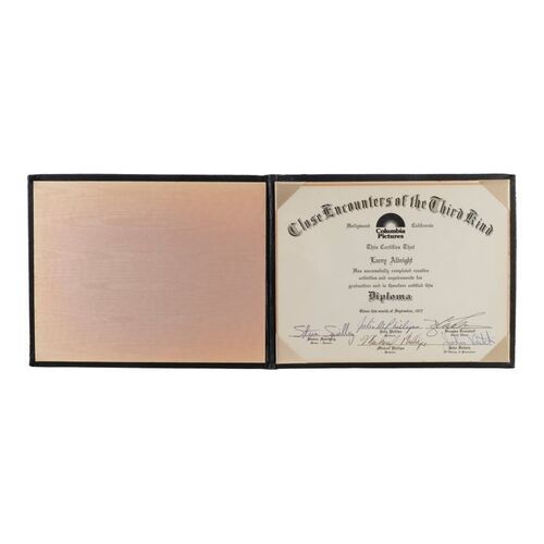 585. Larry Albright's Steven Spielberg and Douglas Trumbull-Signed Diploma ### CLOSE ENCOUNTERS OF THE THIRD KIND (1977)