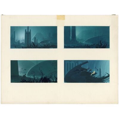 588. Hand-Painted Ralph McQuarrie Production Thumbnail Illustrations Board ### COCOON (1985)