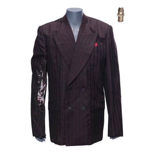 599. Planet Hollywood Collection: Grange's (Tony Todd) Bloodied Bullet-Riddled Jacket and Armor Ring ### THE CROW (1994)
