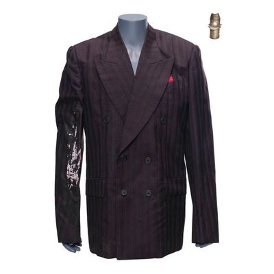 599. Planet Hollywood Collection: Grange's (Tony Todd) Bloodied Bullet-Riddled Jacket and Armor Ring ### THE CROW (1994)