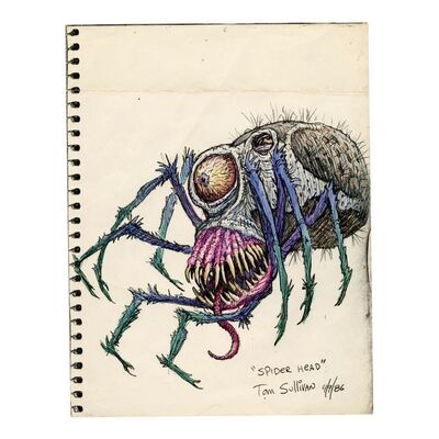683. Tom Sullivan Collection: Set of Four Hand-Colored Tom Sullivan "Rotten Apple" Monster Concept Artworks ### EVIL DEAD II (1987)