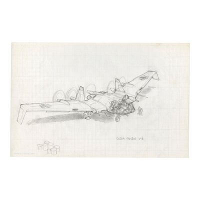 801. Hand-Drawn Ron Cobb Flying Wing Concept Sketch ### INDIANA JONES AND THE RAIDERS OF THE LOST ARK (1981)