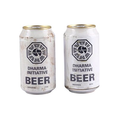 888. Pair of Distressed Dharma Initiative Beer Cans ### LOST (T.V. SERIES, 2004-2010)