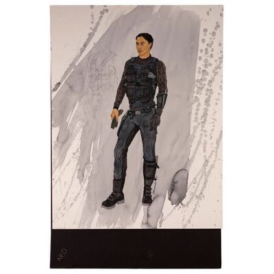 927. Hand-Illustrated Neo (Keanu Reeves) Costume Concept Painting by Lois DeArmond ### THE MATRIX (1999)