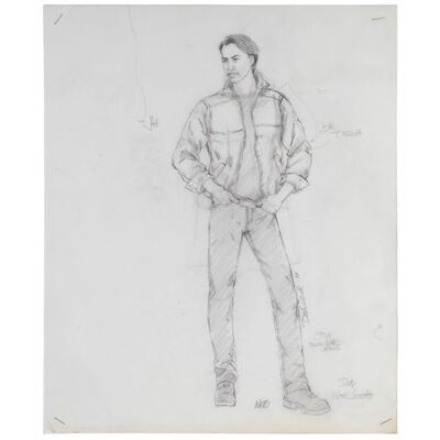 928. Hand-Drawn Neo (Keanu Reeves) Costume Design Sketch by Lois DeArmond with Kym Barrett's Annotations ### THE MATRIX (1999)