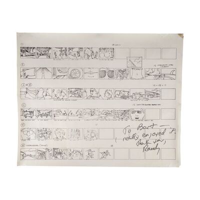1000. Randy Newman-Autographed Printed Storyboard Page ### RANDY NEWMAN: I LOVE L.A. (MUSIC VIDEO - 1983)