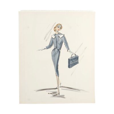 1002. Hand-Painted Edith Head Lisa Fremont (Grace Kelly) Costume Design Artwork ### REAR WINDOW (1954)