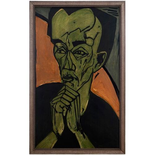 1034. Neville Sinclair's (Timothy Dalton) Framed Production-Made Erich Heckel "Portrait of a Man" Print ### THE ROCKETEER (1991)