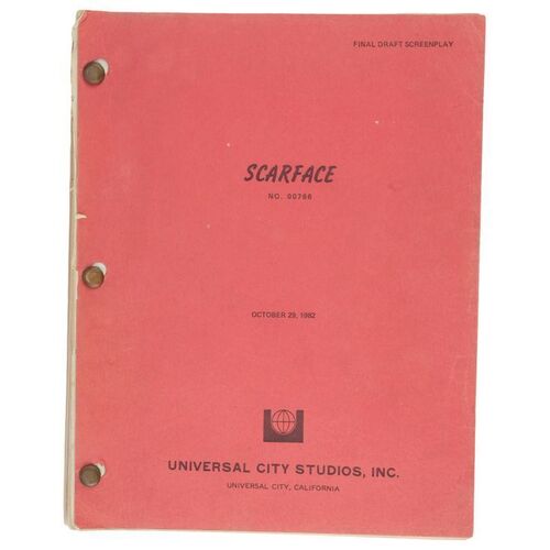1047. Bound Studio Library Copy of Final Draft Script ### SCARFACE (1983)