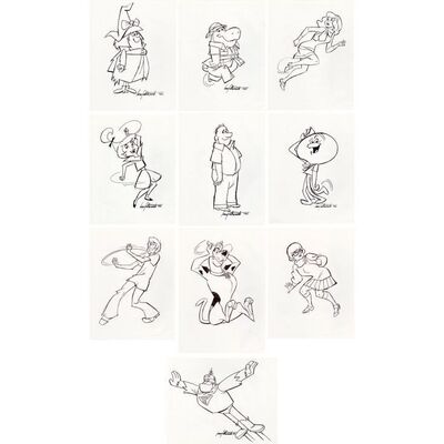 1049. Set of 10 Hand-Drawn Iwao Takamoto Character Sketches ### HANNA-BARBERA
