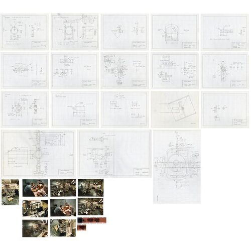 1060. Set of 18 Hand-Drawn Stuart Ziff Johnny 5 (Tim Blaney) Robot Blueprints with Behind-the-Scenes Photos and Negatives ### SHORT CIRCUIT (1986)