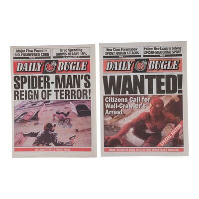 1076. Pair of Daily Bugle Newspaper Covers ### SPIDER-MAN (2002)