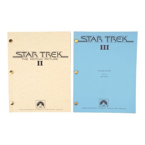 1092. Bound Publicity Script and Bound Revised Final Draft Script ### STAR TREK II: THE WRATH OF KHAN (1982), STAR TREK III: THE SEARCH FOR SPOCK (1984)