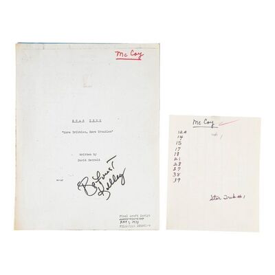 1116. DeForest Kelley's Autographed Personal "More Tribbles, More Troubles" Final Draft Script ### STAR TREK: THE ANIMATED SERIES (1973-1974)