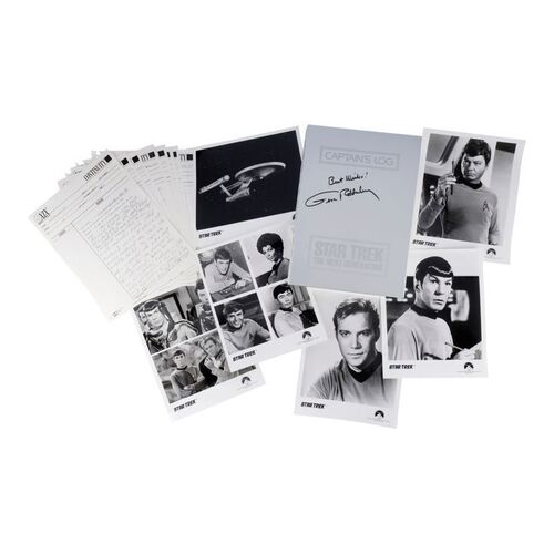 1119. Gene Roddenberry-Autographed Promotional "Captain's Log" Enclosed Clipboard with Press Stills and Paperwork ### STAR TREK: THE NEXT GENERATION (T.V. SERIES, 1987-1994)