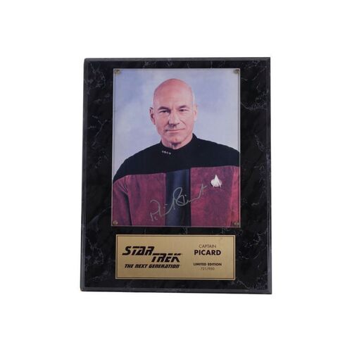 1120. Patrick Stewart-Autographed Jean-Luc Picard Plaque ### STAR TREK: THE NEXT GENERATION (T.V. SERIES, 1987-1994)