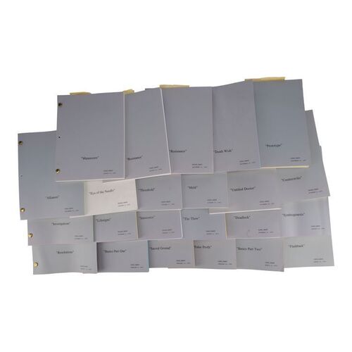 1132. Collection of 28 Season 1, 2, and 3 First and Second Draft Scripts with Synopsis ### STAR TREK: VOYAGER (T.V. SERIES, 1995-2001)