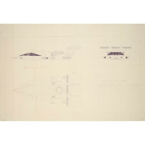 1166. Matted Printed Harry Lange Landspeeder Design ### STAR WARS: A NEW HOPE (1977)