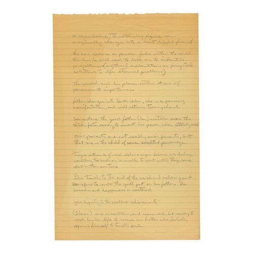 1174. George Lucas' Pair of Handwritten Story and Theme Notes Pages ### STAR WARS: THE EMPIRE STRIKES BACK (1980)