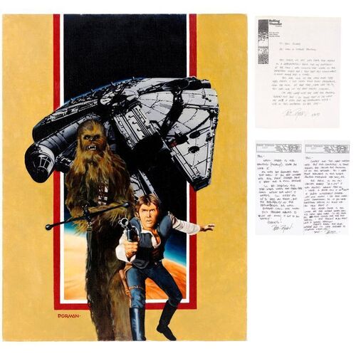 1199. William Plumb Collection: 1978 Hand-Painted Dave Dorman Han and Chewy Portfolio Painting ### STAR WARS: VARIOUS PRODUCTIONS