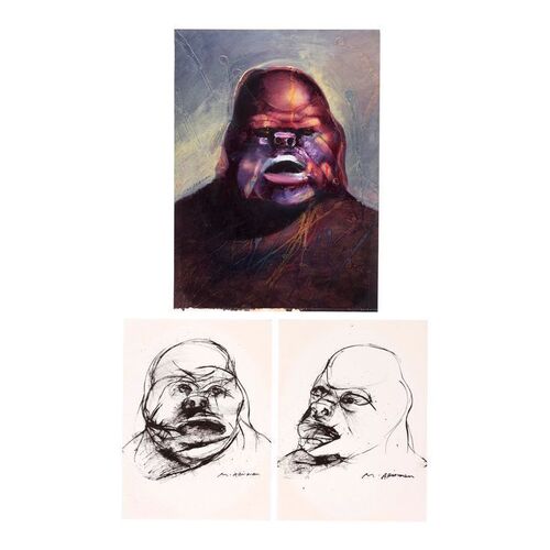 1201. William Plumb Collection: Hand-Painted Marshall Arisman Ugnaught Topps Trading Card Painting with Preliminary Sketches ### STAR WARS: THE EMPIRE STRIKES BACK (1980)