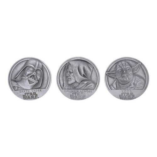 1213. William Plumb Collection: Lawrence Noble-Signed Pewter Medallion Set ### STAR WARS: ORIGINAL TRILOGY (1977-1983)