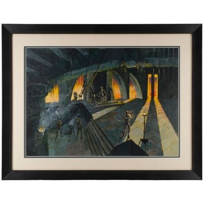1319. Framed Hand-Painted Allan Cameron Throne Room Concept Illustration ### WILLOW (1988)