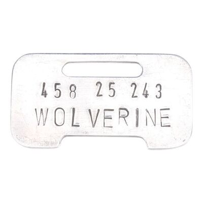 1324. Production-Made Wolverine (Hugh Jackman) Dog Tag ### X-MEN (2000)