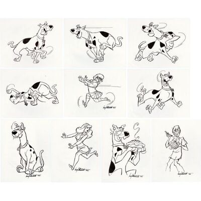1051. Set of 10 Hand-Drawn Iwao Takamoto Character Sketches ### SCOOBY DOO, WHERE ARE YOU! (T.V. SERIES, 1969-1970)