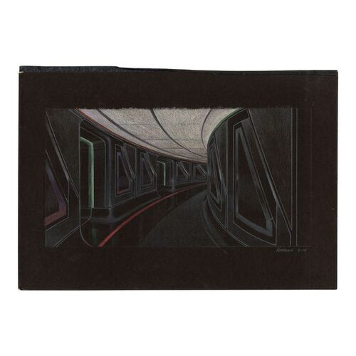 1085. Hand-Drawn Ed Verreaux-Signed Interior Corridor Concept Art Illustration ### STAR TREK: THE MOTION PICTURE (1979)