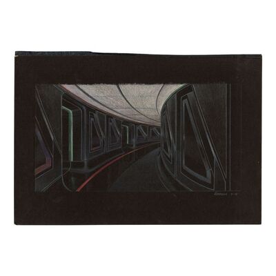 1085. Hand-Drawn Ed Verreaux-Signed Interior Corridor Concept Art Illustration ### STAR TREK: THE MOTION PICTURE (1979)