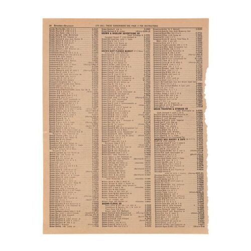 34. Torn Phone Book Page ### BACK TO THE FUTURE (1985)