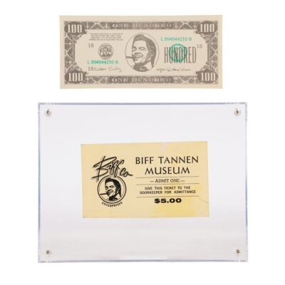 36. Biffco $100 Bill and Biff Tannen Museum Ticket ### BACK TO THE FUTURE PART II (1989)