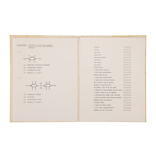55. Geoff Hutchins Collection: Voight-Kampff Folder Containing Sheets of Questions ### BLADE RUNNER (1982)