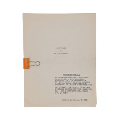 107. Production-Used Shooting Script ### E.T. THE EXTRA-TERRESTRIAL (1982)