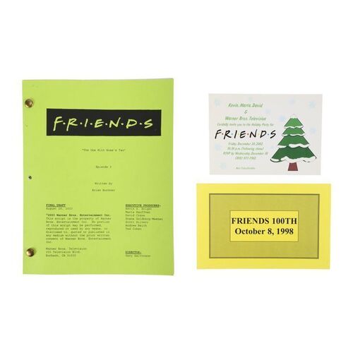 126. The One With Ross's Tan Production Script and Wrap Party Invites ### FRIENDS (TV SERIES, 1994-2004)