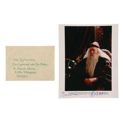 152. Harry Potter (Daniel Radcliffe) Hogwarts Acceptance Letter Envelope and Autographed Richard Harris Photograph ### HARRY POTTER AND THE PHILOSOPHER'S STONE (2001)