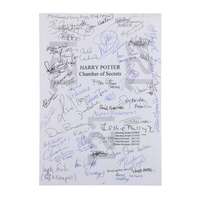 156. Daniel Radcliffe, Rupert Grint, Alan Rickman and Cast-Autographed Script Page ### HARRY POTTER AND THE CHAMBER OF SECRETS (2002)