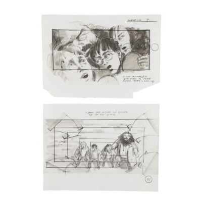 165. Pair of Hand-Drawn and Annotated Storyboard Pages ### HARRY POTTER SERIES (2001 - 2011)