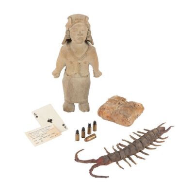 190. Hunter College Archive Card, Ancient Statue, Centipede, Parcel, Bullets and Playing Card ### INDIANA JONES AND THE DIAL OF DESTINY (2023)
