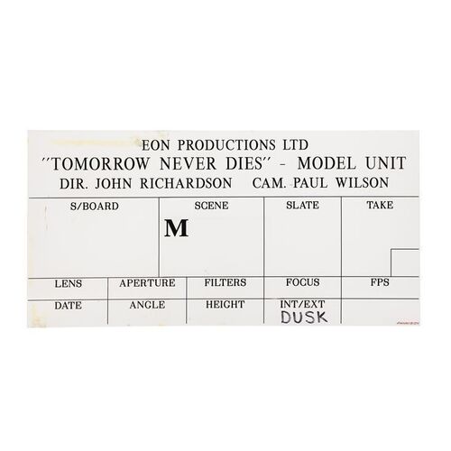 204. Oversized Water Model Unit Slate ### JAMES BOND: TOMORROW NEVER DIES (1997)