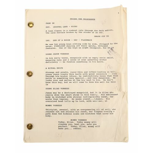 224. Mario Kirner Collection: Kane Hodder's Personal Annotated Early Draft Script ### JASON GOES TO HELL: THE FINAL FRIDAY (1993)