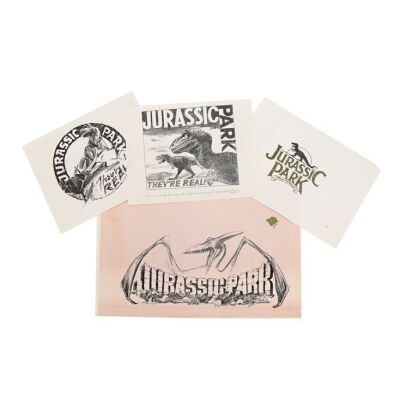 237. Hand-Drawn, Hand-Coloured and Printed Concept Michael Salisbury Logo Artwork ### JURASSIC PARK (1993)