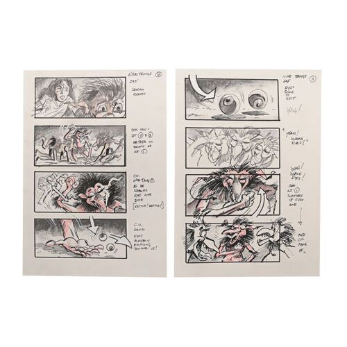 254. Pair of Martin Asbury Hand-Drawn and Hand-Painted Storyboards ### LABYRINTH (1986)