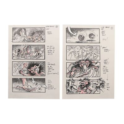254. Pair of Martin Asbury Hand-Drawn and Hand-Painted Storyboards ### LABYRINTH (1986)