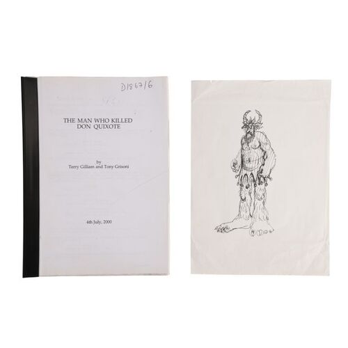 264. Terry Gilliam Hand-Drawn Sketch Copy and Production Script ### MAN WHO KILLED DON QUIXOTE, THE (2018)