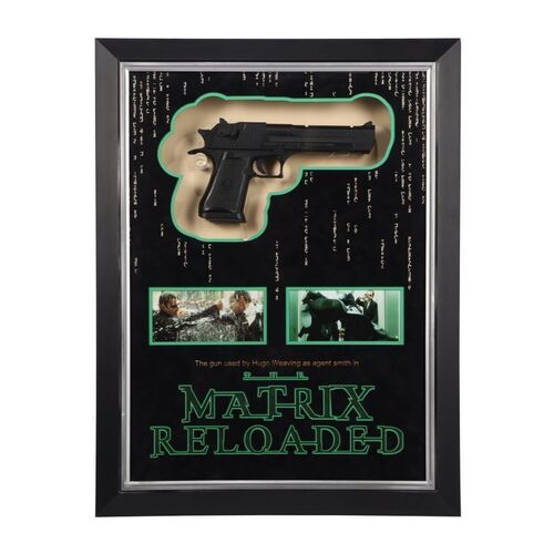 275. Framed Agent Smith (Hugo Weaving) Stunt Desert Eagle ### MATRIX RELOADED, THE (2003)
