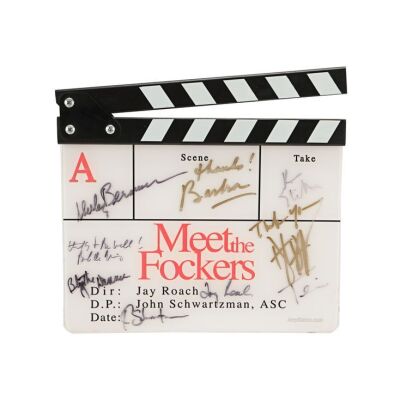 277. Robert De Niro, Ben Stiller, Barbra Streisand, Dustin Hoffman and Cast-Autographed Clapperboard ### MEET THE FOCKERS (2004)